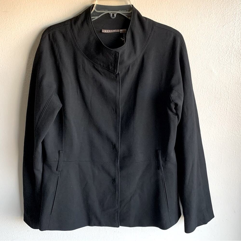 Kenar NWT Black Snap Fitted Jacket Size 10